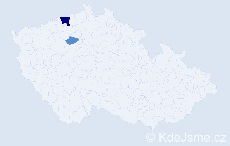 Příjmení: 'Aichyngerová', počet výskytů 6 v celé ČR