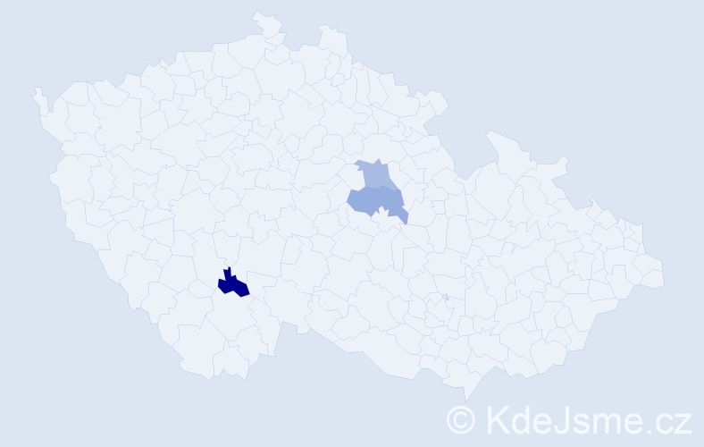 Příjmení: 'Behun', počet výskytů 3 v celé ČR