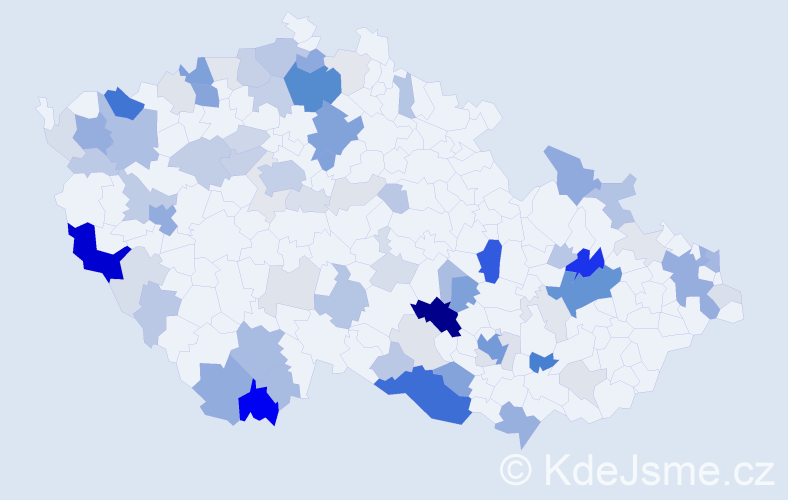 Příjmení: 'Hammer', počet výskytů 279 v celé ČR