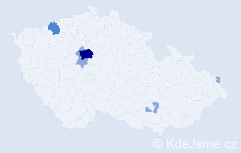 Příjmení: 'Senyk', počet výskytů 10 v celé ČR
