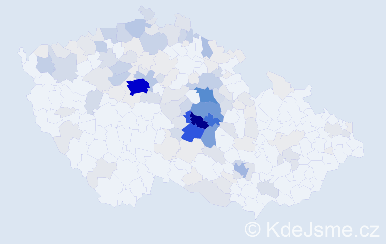 Příjmení: 'Stehno', počet výskytů 633 v celé ČR
