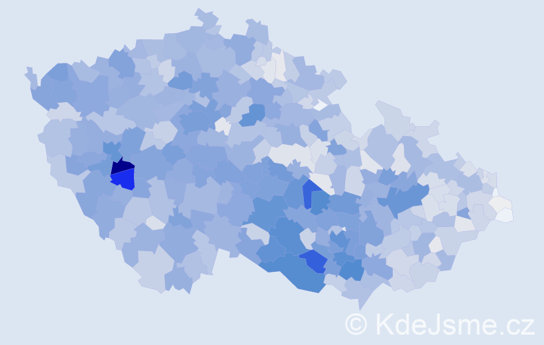 Příjmení: 'Fiala', počet výskytů 9299 v celé ČR