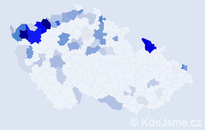 Příjmení: 'Beňáková', počet výskytů 305 v celé ČR