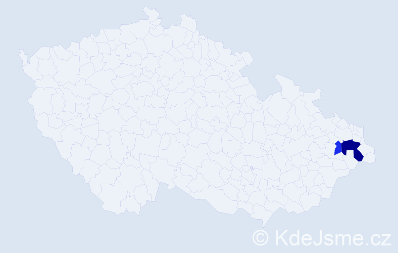 Příjmení: 'Mayerhoffer', počet výskytů 4 v celé ČR