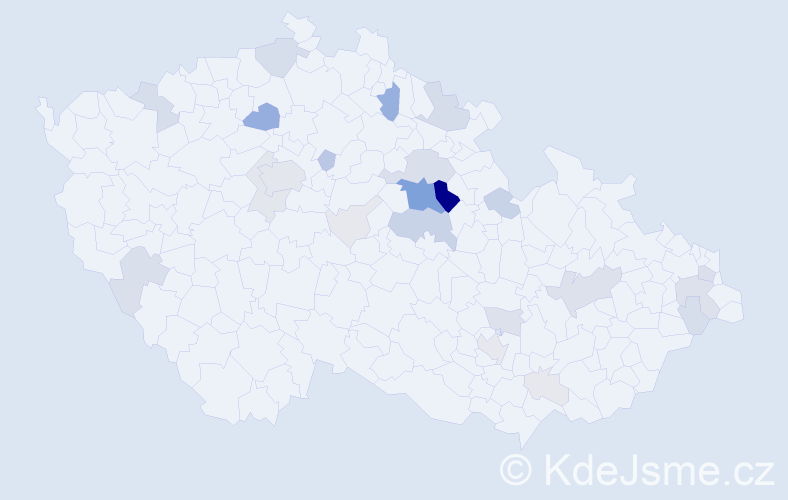 Příjmení: 'Mandysová', počet výskytů 103 v celé ČR