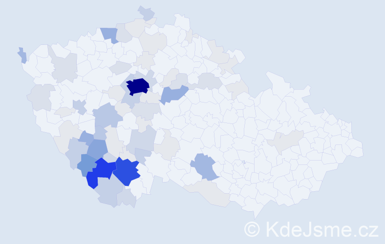 Příjmení: 'Podlešák', počet výskytů 245 v celé ČR