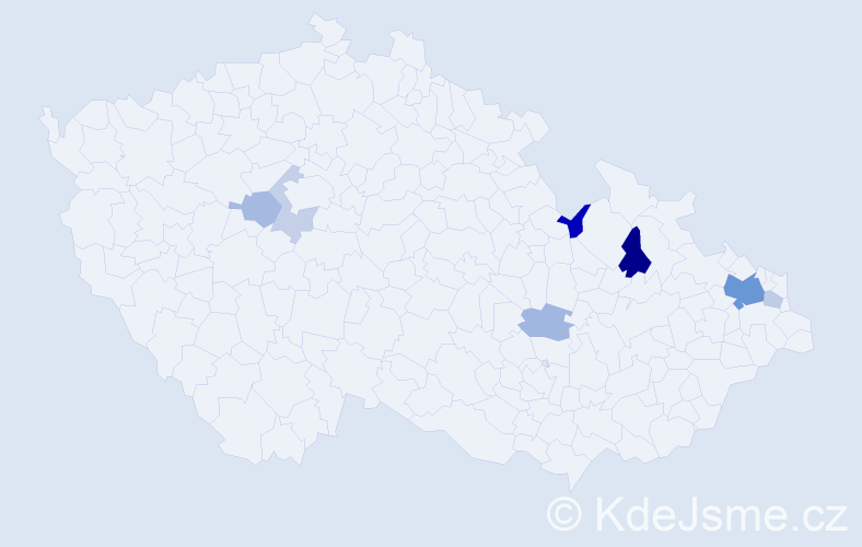 Příjmení: 'Litviková', počet výskytů 16 v celé ČR