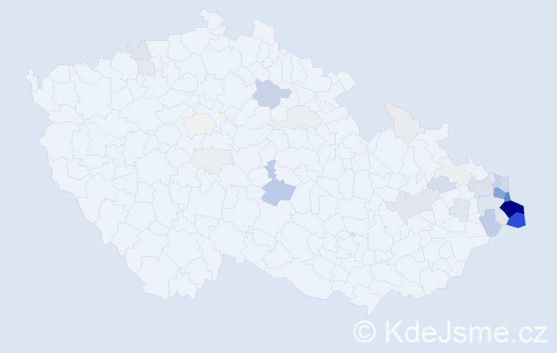 Příjmení: 'Szturcová', počet výskytů 191 v celé ČR