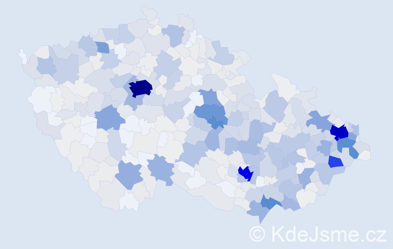 Příjmení: 'Vašková', počet výskytů 2792 v celé ČR
