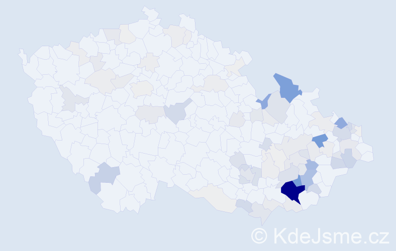 Příjmení: 'Lapčík', počet výskytů 354 v celé ČR