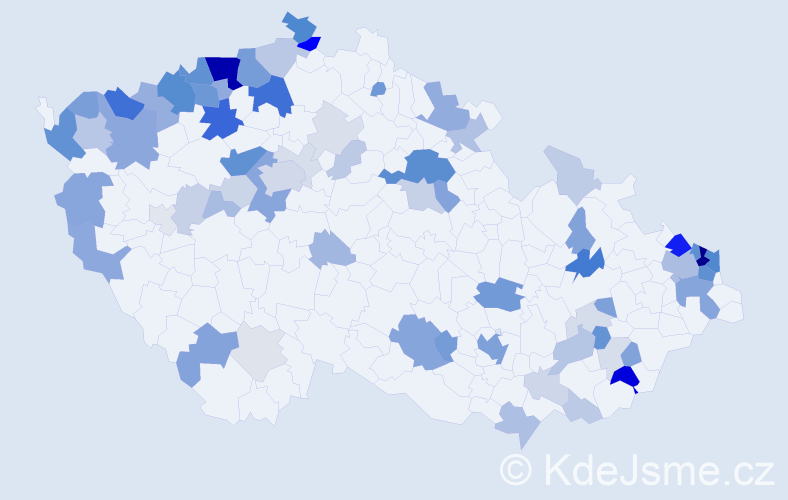 Příjmení: 'Tomko', počet výskytů 242 v celé ČR