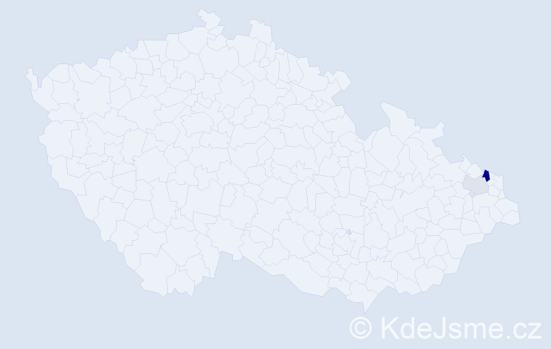 Příjmení: 'Krenžolek', počet výskytů 5 v celé ČR