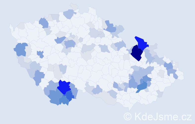 Příjmení: 'Morongová', počet výskytů 325 v celé ČR
