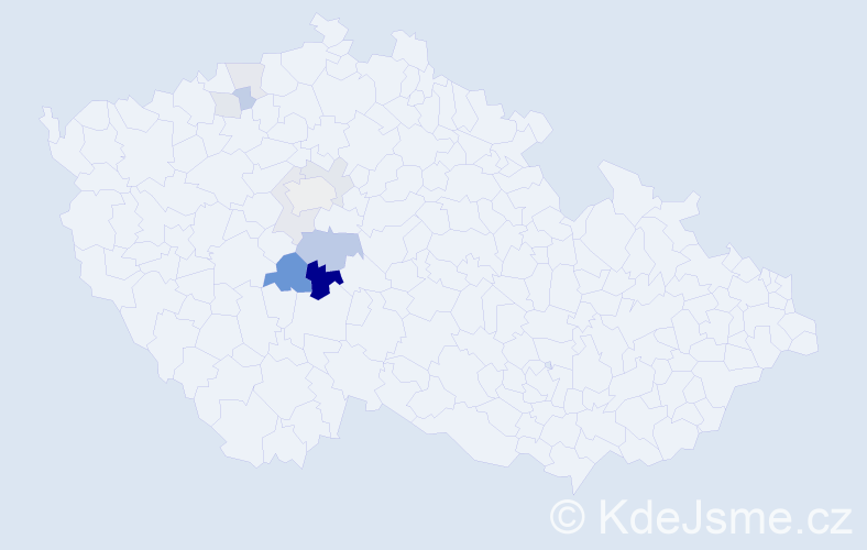 Příjmení: 'Repetná', počet výskytů 20 v celé ČR