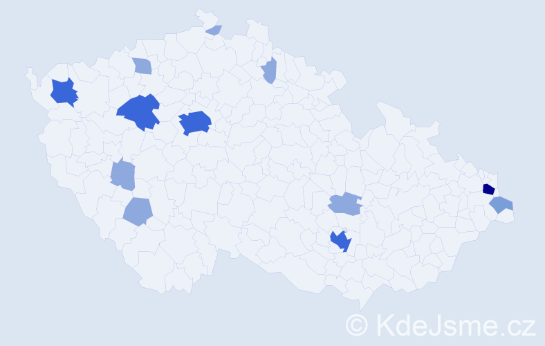 Příjmení: 'Baur', počet výskytů 32 v celé ČR