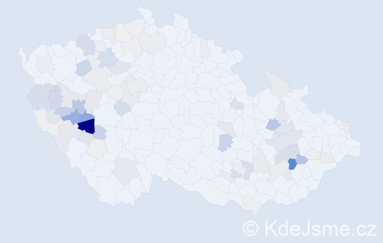 Příjmení: 'Trhlík', počet výskytů 282 v celé ČR
