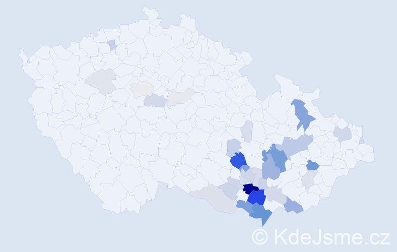Příjmení: 'Samson', počet výskytů 139 v celé ČR