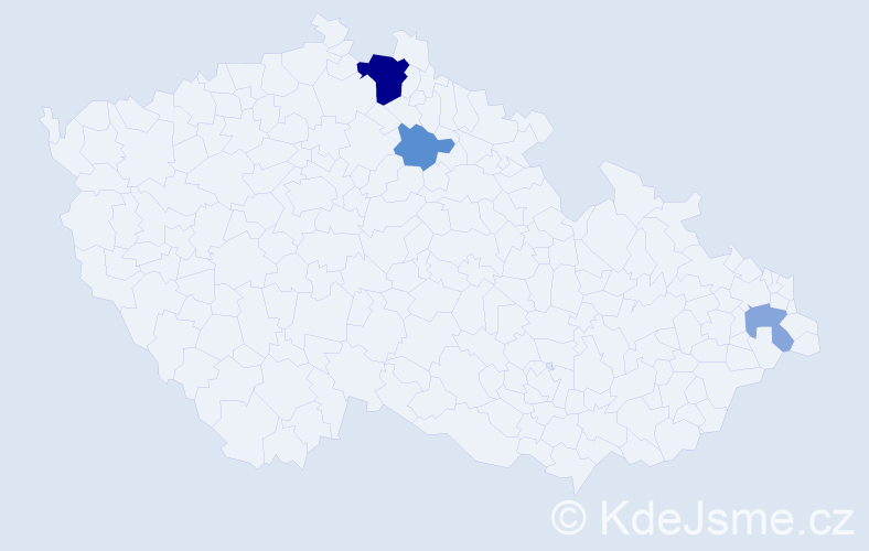 Příjmení: 'Fujačková', počet výskytů 7 v celé ČR