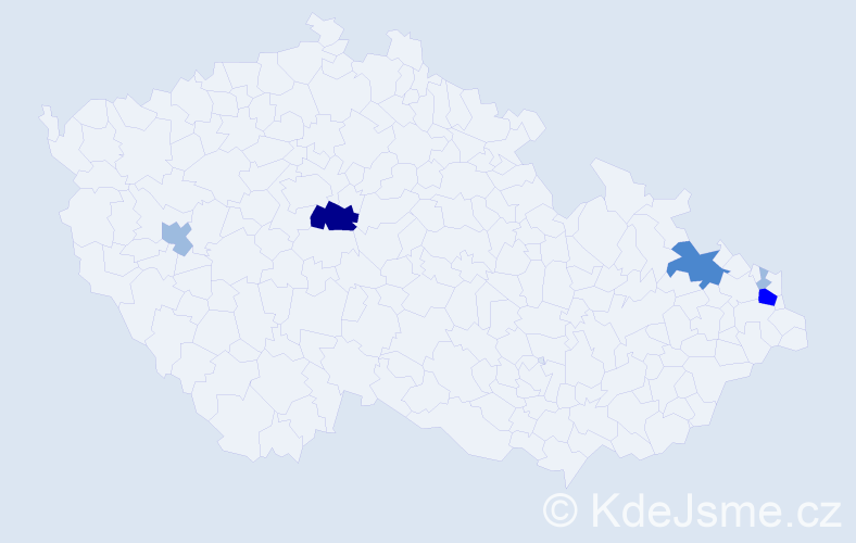 Příjmení: 'Kostialová', počet výskytů 11 v celé ČR