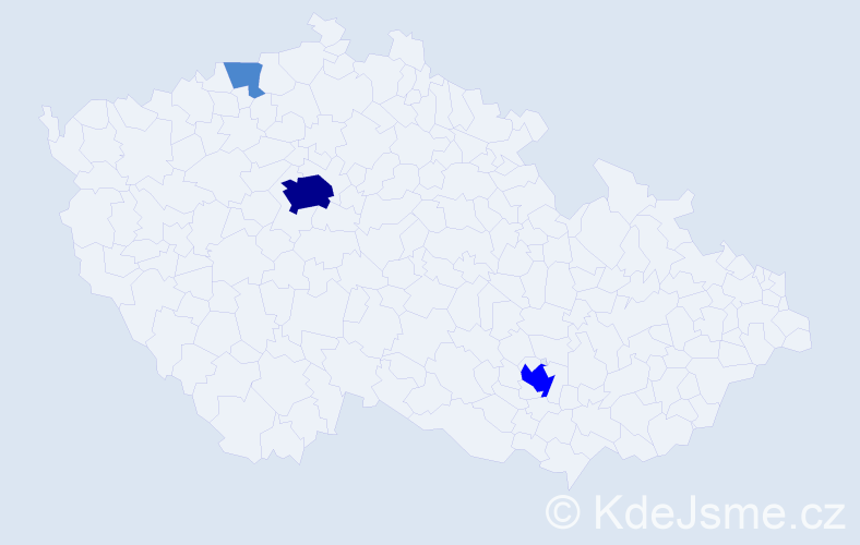 Příjmení: 'Kudrnáček', počet výskytů 6 v celé ČR