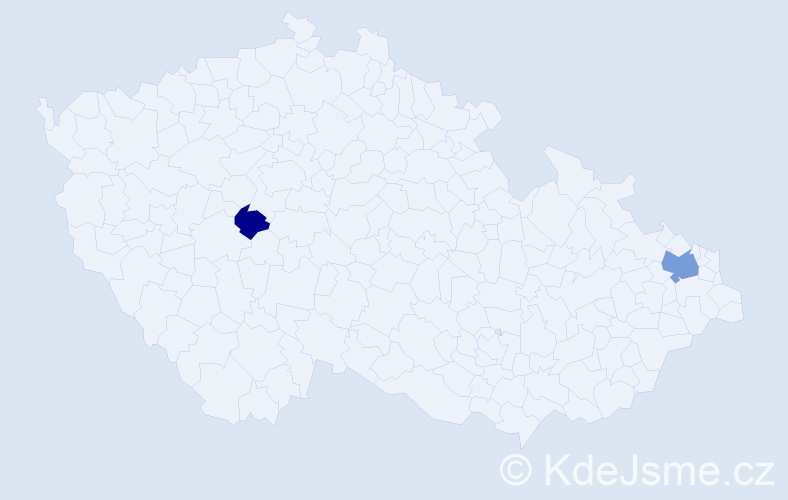 Příjmení: 'Pinkalová', počet výskytů 4 v celé ČR