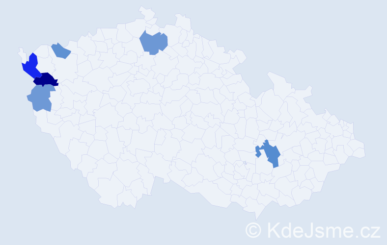 Příjmení: 'Kajlík', počet výskytů 12 v celé ČR