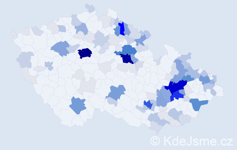 Příjmení: 'Metelka', počet výskytů 476 v celé ČR