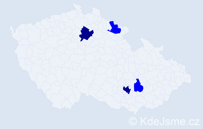 Příjmení: 'Kulesza', počet výskytů 6 v celé ČR