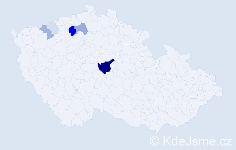 Příjmení: 'Koblischke', počet výskytů 25 v celé ČR