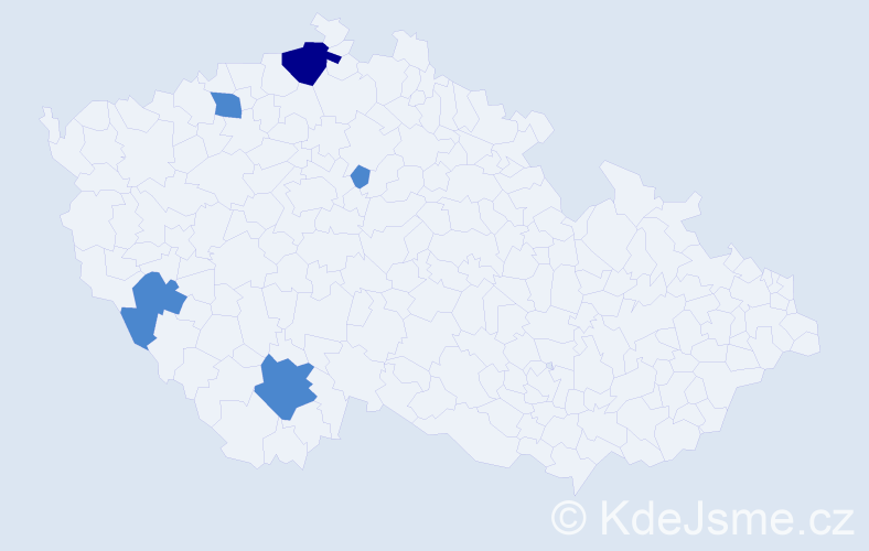 Příjmení: 'Kluzáčková', počet výskytů 13 v celé ČR