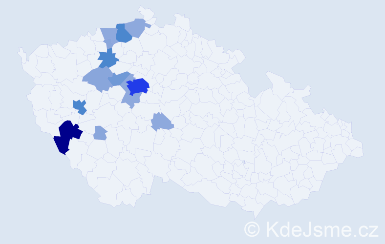 Příjmení: 'Aichingerová', počet výskytů 40 v celé ČR