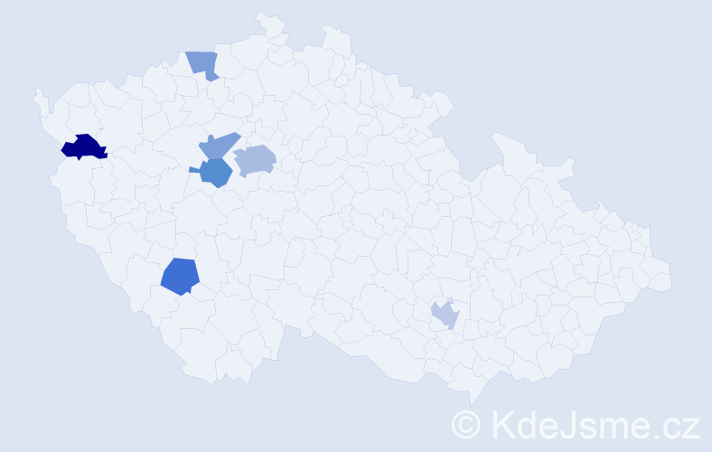 Příjmení: 'Longo', počet výskytů 10 v celé ČR