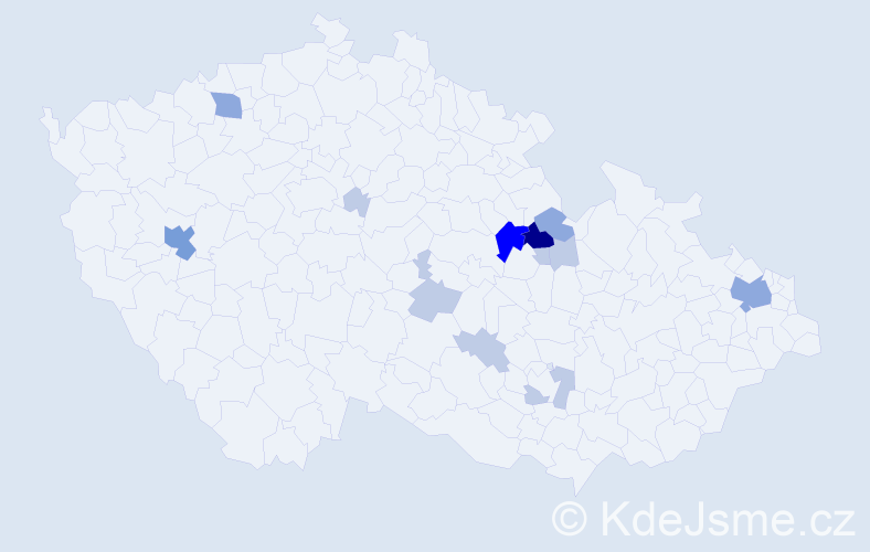 Příjmení: 'Lukes', počet výskytů 33 v celé ČR