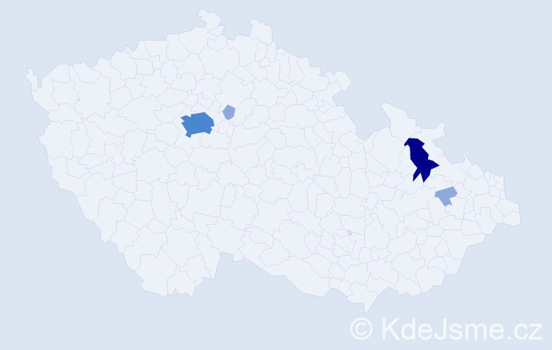 Příjmení: 'Sijka', počet výskytů 9 v celé ČR