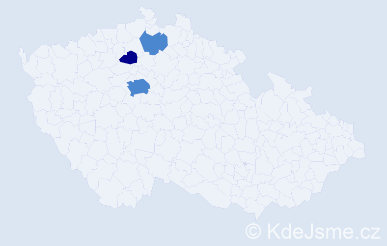 Příjmení: 'Grižák', počet výskytů 5 v celé ČR