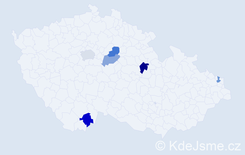 Příjmení: 'Matyi', počet výskytů 8 v celé ČR