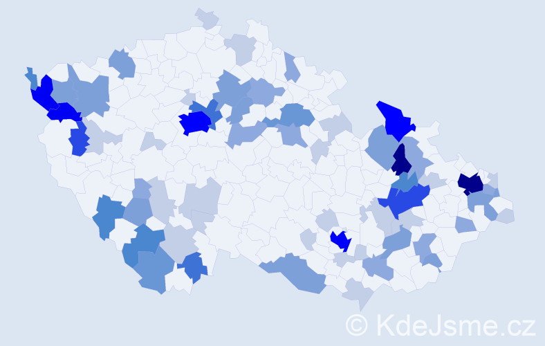 Příjmení: 'Filipčík', počet výskytů 195 v celé ČR