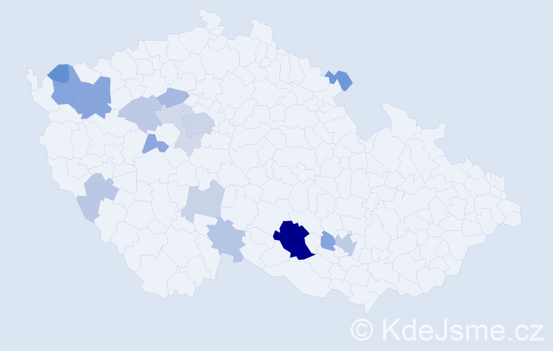 Příjmení: 'Brátka', počet výskytů 42 v celé ČR