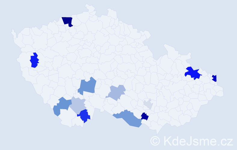 Příjmení: 'Bujnovská', počet výskytů 28 v celé ČR