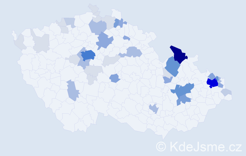 Příjmení: 'Nitsche', počet výskytů 151 v celé ČR