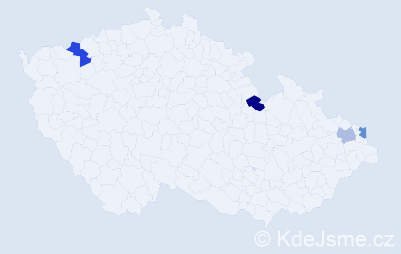 Příjmení: 'Oczkowski', počet výskytů 4 v celé ČR