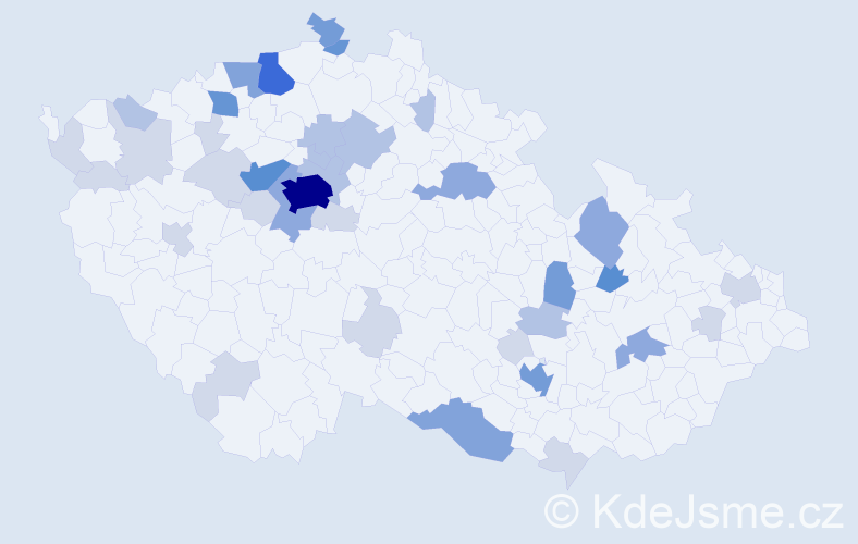 Příjmení: 'Kessler', počet výskytů 114 v celé ČR