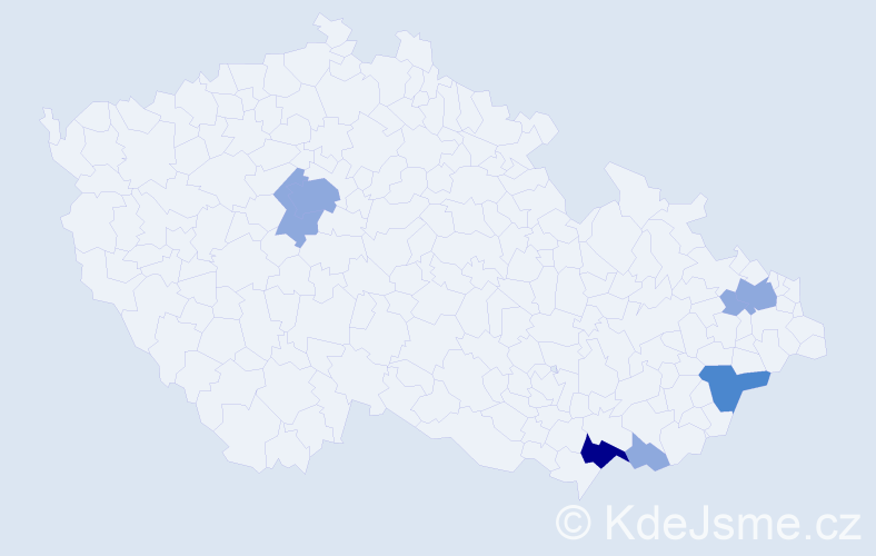 Příjmení: 'Kobéda', počet výskytů 14 v celé ČR