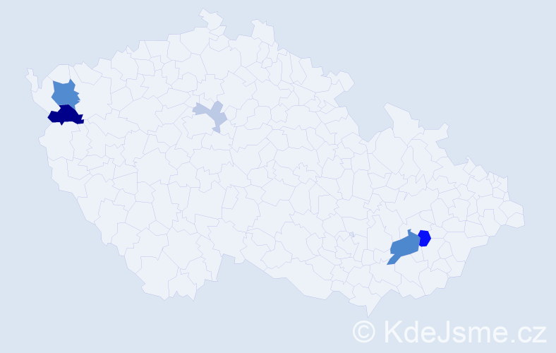 Příjmení: 'Kyllerová', počet výskytů 14 v celé ČR