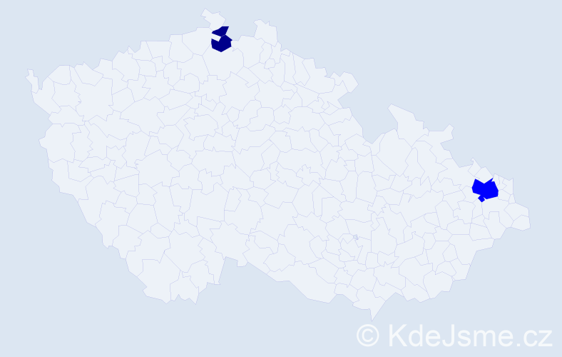 Příjmení: 'Szurdiová', počet výskytů 8 v celé ČR