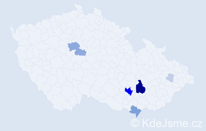 Příjmení: 'Foltánek', počet výskytů 27 v celé ČR