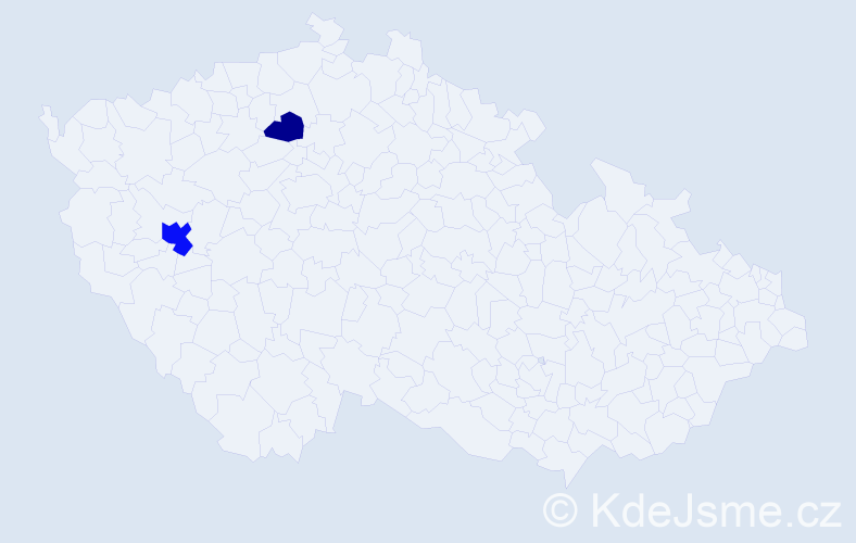 Příjmení: 'Čakarov', počet výskytů 4 v celé ČR