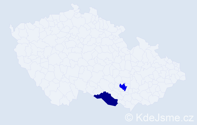 Příjmení: 'Baiglová', počet výskytů 11 v celé ČR