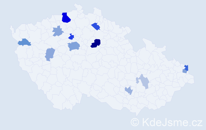 Příjmení: 'Taussig', počet výskytů 46 v celé ČR