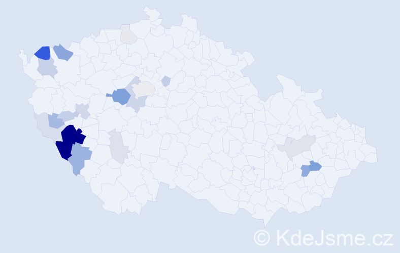 Příjmení: 'Belfínová', počet výskytů 66 v celé ČR